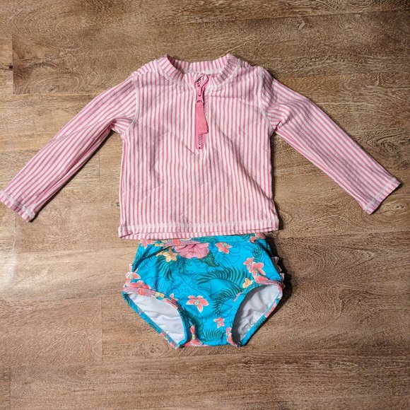 Ruffle Butts Other - Ruffle Butts Rashguard and bottoms size 18-24 months